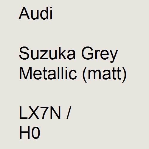 Audi, Suzuka Grey Metallic (matt), LX7N / H0.